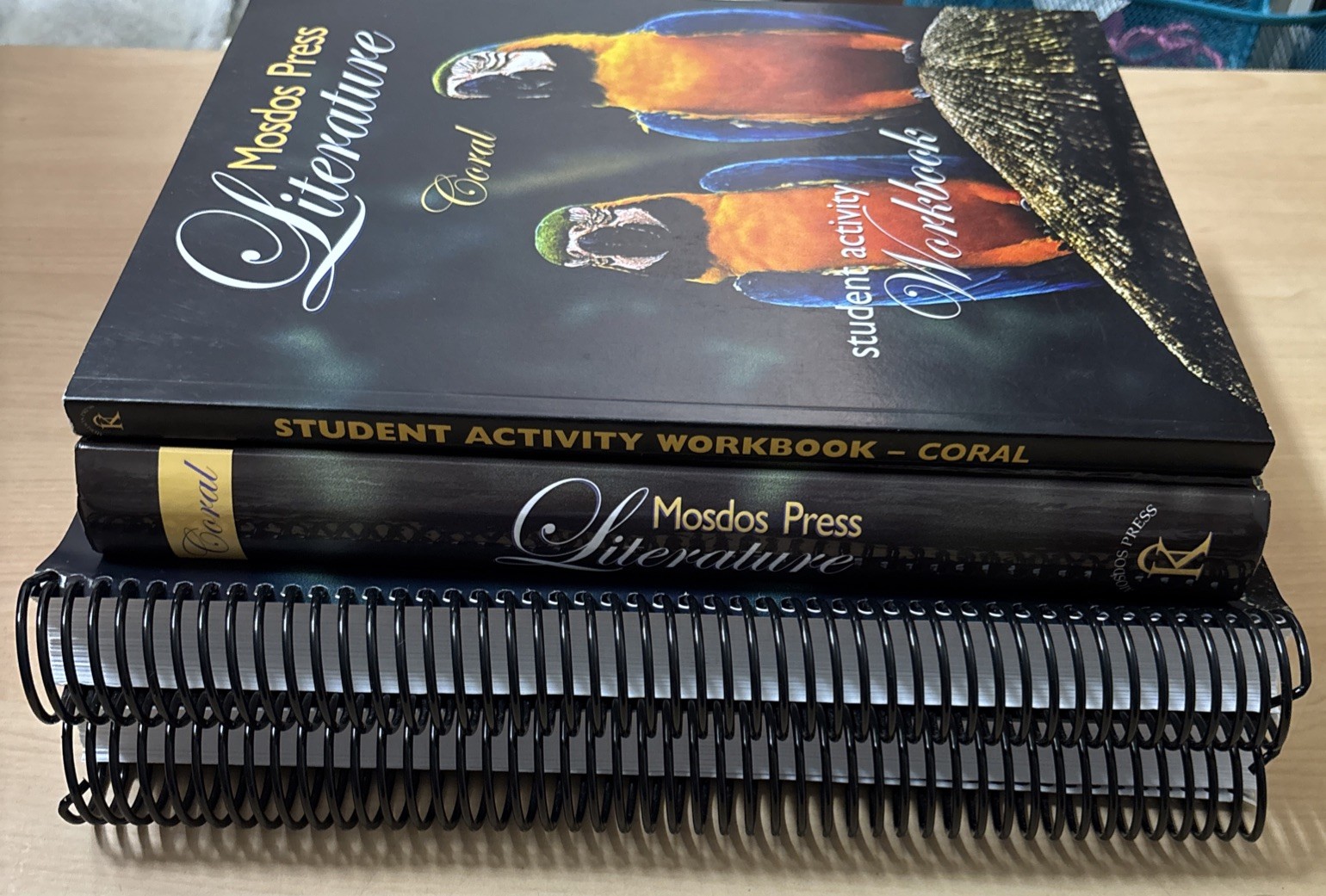 Lot 4 Mosdos Press Literature Coral Student Teacher’s Edition Part 1-2 Workbook
