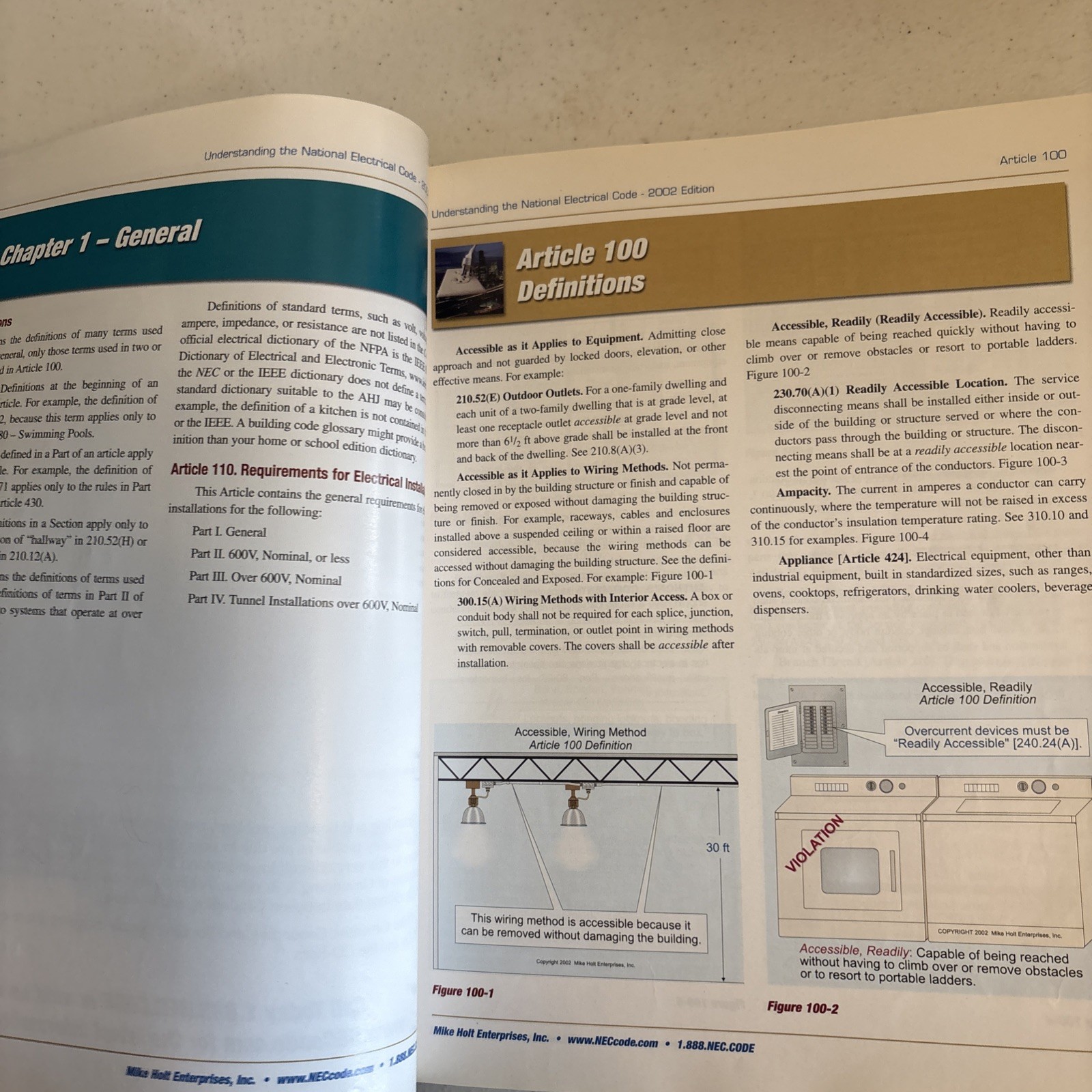 Mike Holt Illustrated Guide to Understanding the NEC(2002) Vol.1 Electrical Code