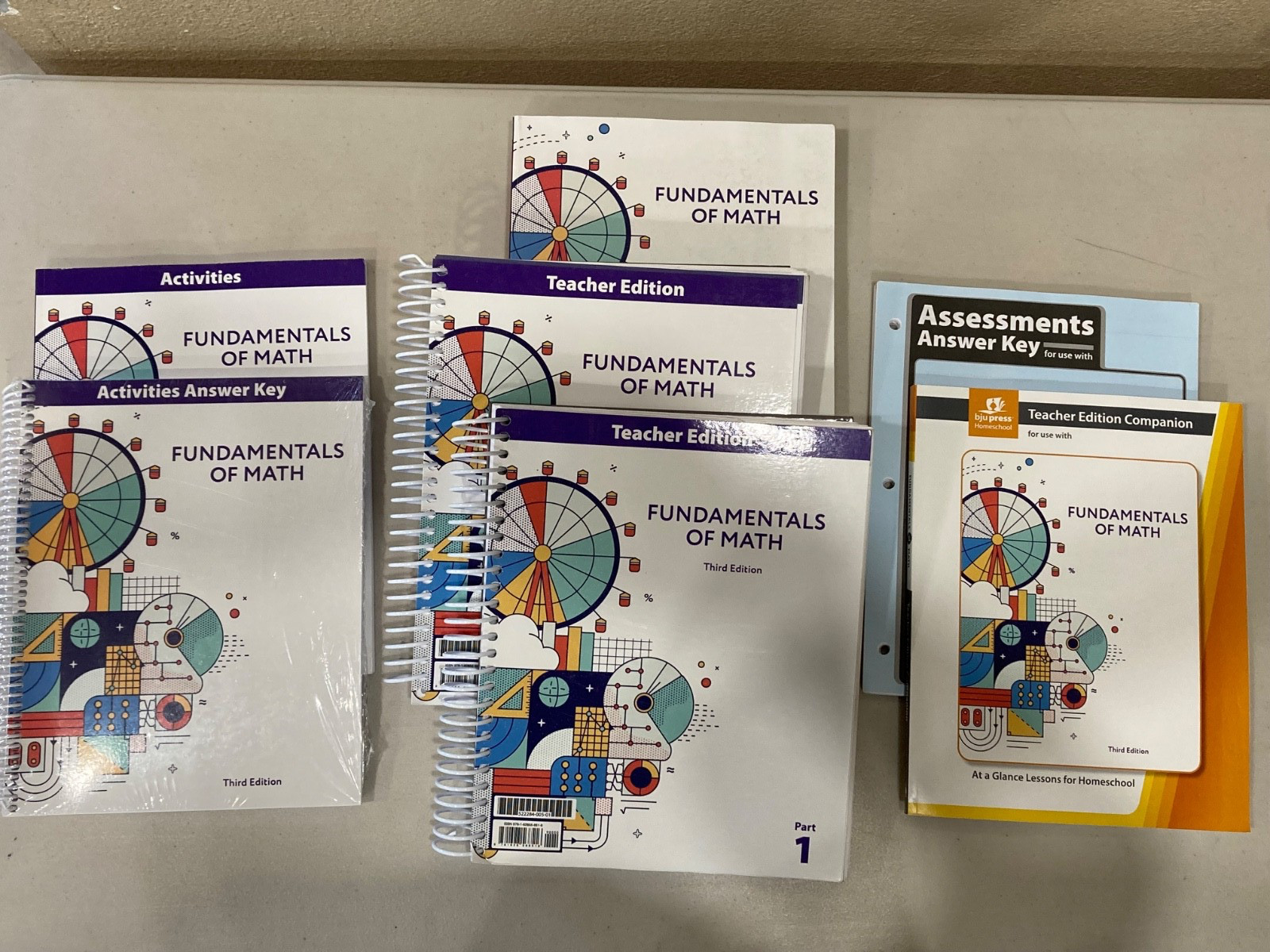 BJU Press Fundamentals of Math 3rd Edition Teacher/Student Set *Great Condition*